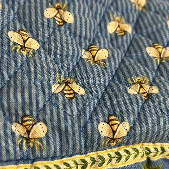 Vintage Vera Bradley Blue Floral Quilted Women's Bag - Picture 7 of 12